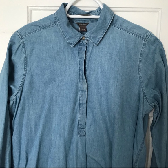 Eddie Bauer size M denim long sleeve shirt - Picture 3 of 14
